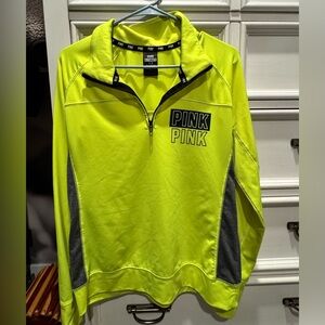 Victoria’s Secret PINK Everyday Performance Quarter-Zip Bright Yellow Size L